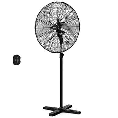 Fanelite Ventilateur sur pied professionnel FS65-DC – 65 cm – Moteur DC silencieux – Débit d’air 250 m³/min – 6 vitesses – Télécommande – Puissant – Usage pro/commercial