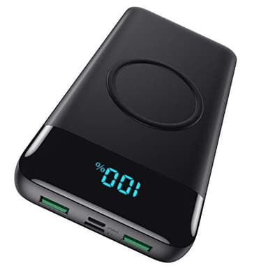 AXNEB【Capacité Réelle élevée 26800mAh】 Batterie Externe sans Fil Power Bank Induction Chargeur Portable Wireless avec 3 Ports USB Sortie et 2 Entrées Charger Les pour iPhone Samsung Autres