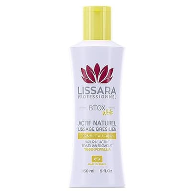 LISSARA - Lissage Brésilien au Tanin - Sans formol - ACTIF NATUREL - Anti Frisottis - Soin profond rajeunissant - Sans fumée Sans odeur (150 ml (Lot de 1), Tanin)