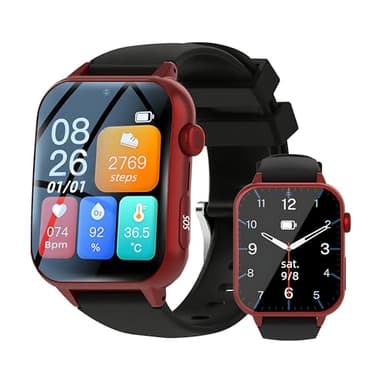 Vexorium Montre 4G pour Seniors Indépendants avec SOS, Alerte Chute, GPS, Appels Vidéo, Annonce Vocale, IP67 & Outils à Distance – Liberté et Confiance au Quotidien,Rouge