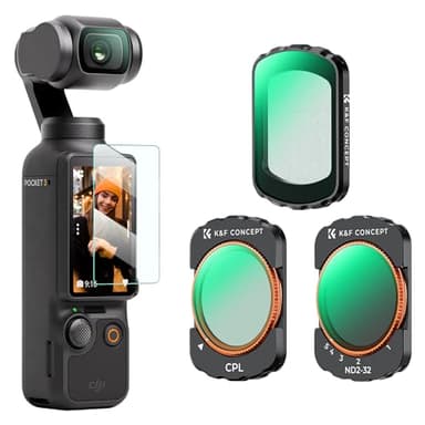 K&F Concept Filtre CPL Black-Mist 1/4 ND2-32 Magnétique Compatible avec DJI OSMO Pocket 3 et Film de Protection Polarisant Diffusion ND Variable Nano-revêtements Étanche Anti des Rayures Léger HD