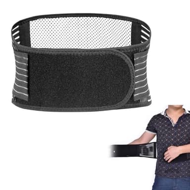 Rakiuty Ceinture Lombaire Auto-Chauffante, Ceinture Lombaire pour Femmes et Hommes, Anti-Froid Bande, Hiver Ceintures Chauffante, Protège Ceintures Abdominale, Noir