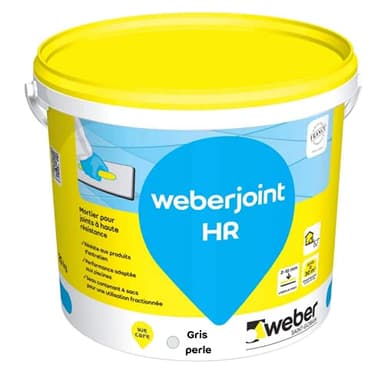 Joint de carrelage adapté piscine,20kg, gris perle, Haute Résistance, WEBERJOINT HR, WEBER