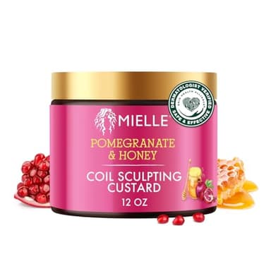 Mielle – Crème sculptante grenade et miel pour cheveux bouclés type 4, 340 g