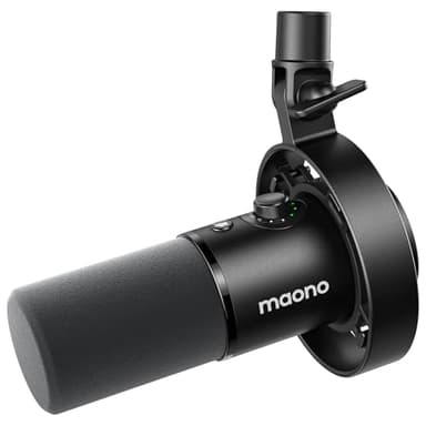 MAONO Microphone PD300X pour Podcast - Micro Professionnel XLR-USB, Hi-FI 192 kHz-24 Bit, réduction du Bruit, Logiciel Link, Optimal pour Le podcasting et Les enregistrements vocaux en Studio