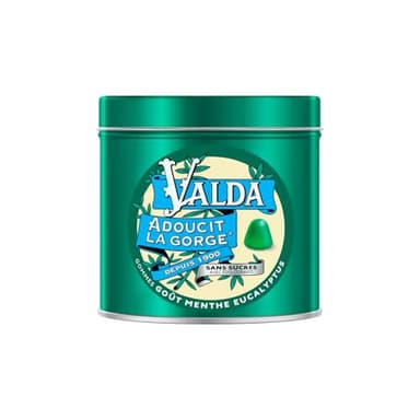 Valda Gommes Sans Sucres - Goût Menthe Eucalyptus - Adoucit La Gorge * - 140 G
