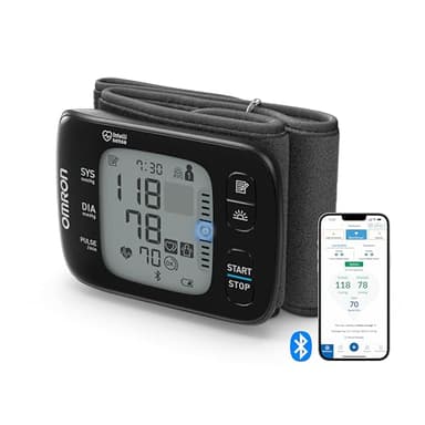 OMRON RS7 Intelli IT Tensiomètre au poignet avec Connexion Bluetooth, Compatible avec Smartphones, validé cliniquement, portable, mémoire 2 utilisateur x 100 mesures