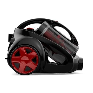 TESLA PowerClean Pro Aspirateur sans sac avec filtre HEPA lavable, super puissant et silencieux, stabilité améliorée, câble long, 800 W, noir et rouge