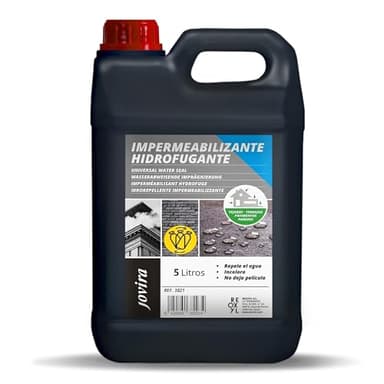 JOVIRA PINTURAS Imperméabilisant Hydrofuge à l'eau. Protection hydrofuge totale pour les façades, les toits, les terrasses, les trottoirs, les murs, etc. (5 Litres, Hydrofugant, Incolore)
