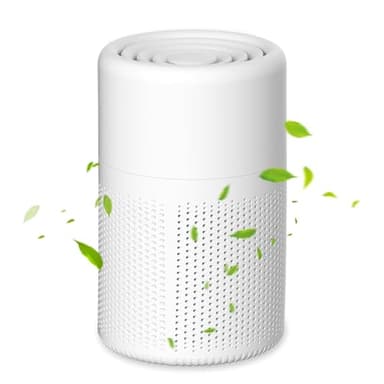 Probuk Purificateur d'Air avec Filtration HEPA 3 Étapes, Silencieux (<37 dB),Élimine Allergies,Pollen,Fumée et Odeurs,Compact et Portable, Idéal pour Chambre et Bureau,avec Fonction Aromathérapie