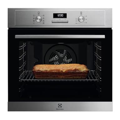 Electrolux EOH3H54X Four électrique à convection, multifonction, Grill intégré, série 300, 7 fonctions, cuisson à plusieurs niveaux, nettoyage AquaClean, 72 L de capacité, inox anti-traces de doigts,