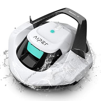 AIPER Robot de Piscine, Aspirateur de Piscine avec 90 Minutes de Fonctionnement, Nettoyeur de Piscine avec Double Moteur D'entraînement, sans Fil, Idéal pour Les Piscines de Moins de 80 Mètres Carrés