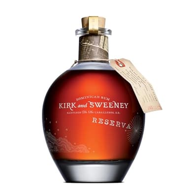 KIRK & SWEENEY - Reserva - Rhum Vieux Ambré - Origine : République Dominicaine - Notes de Fruits Secs & Sucre Roux - Vieillis en Fûts de Chêne Américain - 40 % Alcool - 70 cl