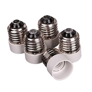 Naisicatar 5pcs E27 à E14 Convertisseur de douille de titulaire de lamphole, E27 en adaptateur de prise E14, vis à bombe de base de base de base de base intermédiaire