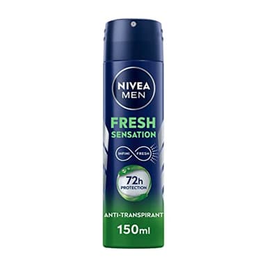NIVEA MEN Déodorant Spray Fresh Sensation (1 x 150 ML), Déodorant Homme fraîcheur 72 h, Anti-Transpirant parfumé Longue durée à la Formule INFINIFRESH Unique