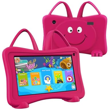 okulaku Tablette Enfants 7 Pouces Android éducative Enfant Applications Pré-Installé 32 GO ROM 64 GO Extension, Tablette pour Enfant avec Kid-Proof Étui WiFi Double caméra Contrôle Parental