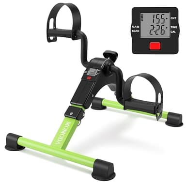 Mini vélo d'appartement pour les jambes et les bras - Pédalier pliable avec écran LCD pour la maison et le bureau
