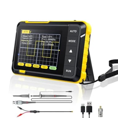 Oscilloscope portatif, oscilloscope 400V 200 kHz 2,5 MS/s oscilloscope à taux d'échantillonnage en temps réel avec fonction de mise à niveau OTA, instrument d'oscilloscope de transport