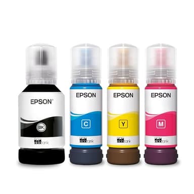 Epson Multipack 102 EcoTank, Bouteilles d'encre d'origine, 4 couleurs : Noir, Cyan, Magenta, Jaune, ET-2700 ET-2750 ET-2751 ET-2756 ET-2850 ET-2851 ET-2856 ET-3700 ET-3750 ET-4750 ET-4850 ET-15000