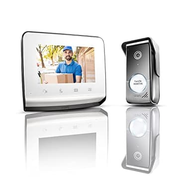 somfy 1870996 - Visiophone V350, Interphone vidéo avec Vision Nocturne, Design épuré, Mémoires d'images, Caméra Grand Angle, Contrôle jusqu'à 5 équipements RTS, Écran 7 Pouces