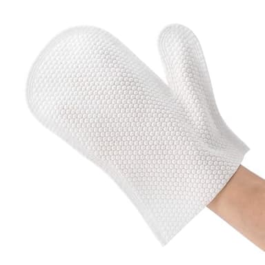 Lot de 25 lingettes jetables pour le corps - Pour adultes et personnes âgées - Grandes lingettes nettoyantes douces sans rinçage - Pour voyage, hôpital, camping, soins et alités (forme de gant)