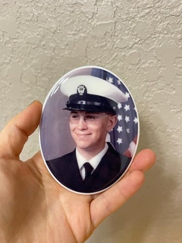 Portrait Photo en Céramique Résistante aux Intempéries Utilisé Pour Pierre Tombale : Plaque Funéraire Personnalisée en Ardoise –Médaillon Funéraire Résistant aux Intempéries,Durable et Éclatant