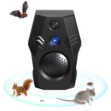 Répulsif à Ultrason Souris Et Rats Puissant,4 Modes Ultrason Souris et Rats,Antiparasitaires Intérieur,Ultrasons Souris à Ultrasons et Rats 360°,Répulsif Ultrason Anti-Rongeurs Insectes Rat Moustiques
