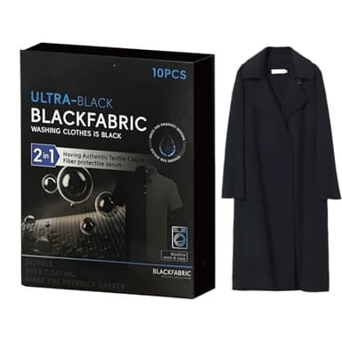 Lot de 10 teintures textiles noires pour vêtements, idéales pour le coton, le lin, la laine, les t-shirts, les jeans, les pantalons, les pulls, les chaussures, le bricolage, les arts et le bricolage