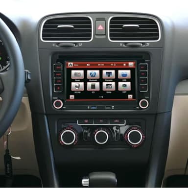 Autoradio Compatible avec VW Golf 5/6, Passat, Skoda, Polo, T5, Tiguan, Jetta | Équipé d'un écran IPS | CarPlay et Android Auto sans Fil intégrés | Prend en Charge AM/FM/RDS | avec DSP/USB/Bluetooth