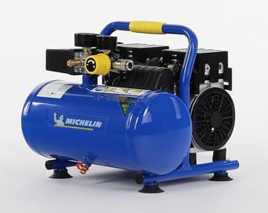 MICHELIN Compresseur d'Air Portable Silencieux MX 6/1, Compresseur d'Air Sans Huile, Pression Maximale 8 Bar, Puissance 1 CV, Réservoir 6 litres, Niveau Sonore 58 dB LpA