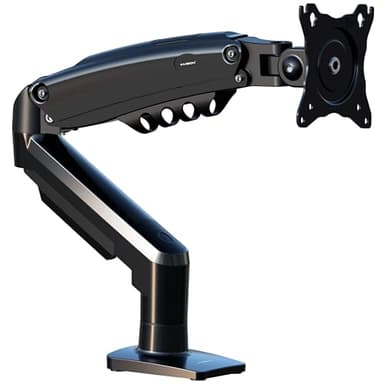 Invision Support Ecran PC Bras Simple pour Moniteurs de 19 à 32 Pouces, Pince de Bureau VESA 75/100mm, Réglage Hauteur sans Outil avec Incline Pivote Tourne, Capacité de Charge Accrue de 2-9kg (MX200)