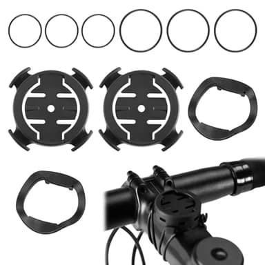 Huybaa Lot de 2 Supports de Vélo Avant pour Garmin Edge/GPS, Support de Guidon de Montage D'ordinateur Compteur de Vélo Compatible avec Garmin Edge 130/200/500/510/520/530/800/810/1000