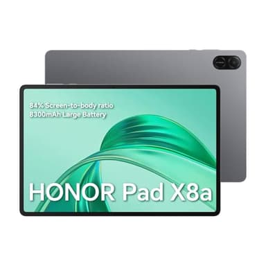 HONOR Pad X8a Tablette Wi-FI 11 Pouces, 4Go+128Go, Écran 90Hz FullView, Batterie 8300mAh, 4 Haut-parleurs, Métal Body, Android 14, Grey (Pad x8a, Grey, 4+128G)