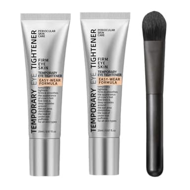 QOCUILC Lot de 2 Sérums anti-rides Instant Firm Temporary Eye Tightener,instant lifting eye cream,Hydratant Et Nourrissant Réduit les Poches Sous les Yeux et Les Ridules avec 1 Brosses