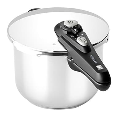 Bra Vitesse | Autocuiseur Rapide 3 litres, en Acier Inoxydable 18/10, avec 2 programmes de Cuisson et système de Verrouillage d'ouverture, adapté à Tous Types de Cuisines, Argent