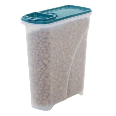 Iris Ohyama, Boite Croquette Chien Hermetique, 6L/2,5kg, Bleu, Couvercle avec Joint Etanche, Plastique, pour Chien, Chat, Friandises, Conteneur Croquettes, sans BPA, ATS-S