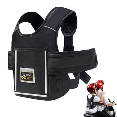 Funmo Ceinture de sécurité pour enfant - Réglable - Avec bandes réfléchissantes - Convient aux enfants de 2 à 12 ans