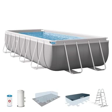 Intex kit Piscine Prism Frame rectangulaire Angulaire Tubulaire (l) 4,88 x (l) 2,44 x (h) 1,07m