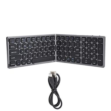 Sxhlseller Clavier Bluetooth Portable sans Fil Pliable et Ultra-Mince à Petit Format pour Tablettes iOS/Android Smartphones(Gris)