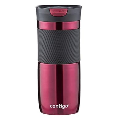 Contigo Mug Isotherme Byron Snapseal, 470ml, Mug de Voyage en Inox Isotherme, Travel Mug, Gobelet Cafe, Tasse à Thé sans BPA avec Couvercle Facile à Nettoyer, Vivacious