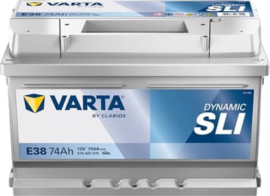 Varta Silver Dynamic E38 Batterie Voitures, 12 V 74Ah 750 Amps (En)