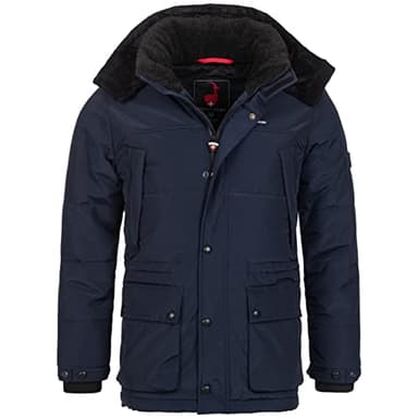 Höhenhorn - Mangard - Parker - Veste matelassée - Parka d'hiver doublée - Pour hommes, bleu foncé, M
