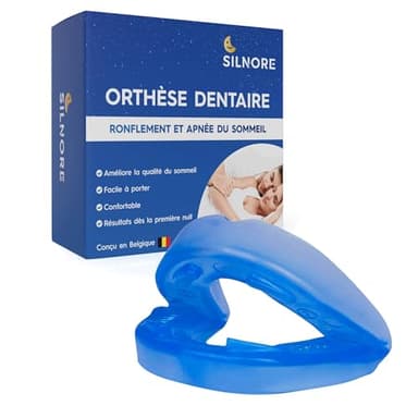 SILNORE - Anti Ronflement Efficace Puissant – dispositifs anti-ronflement & bruxisme - Orthese Anti Ronflement pour Apnée du Sommeil Modéré, pour un Sommeil Paisible