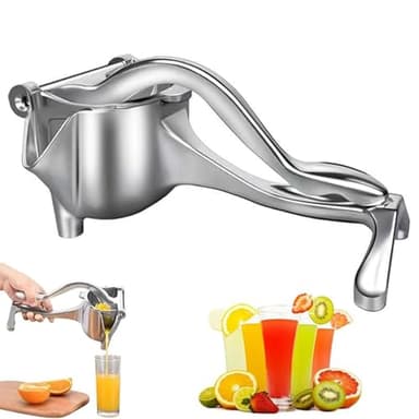 Extracteur de jus de fruits frais en alliage d'aluminium, presse-agrumes manuel, outil robuste et détachable for presser les agrumes, les citrons, les oranges et les limes.(19.5cm)