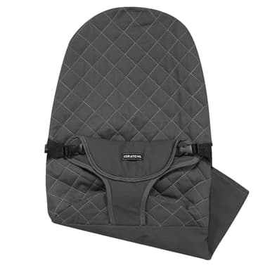 iGRATENS Siège en tissu pour transat – Housse de transat Baby Bjorn compatible avec le modèle Balance Soft & Bliss, 100 % coton, doux pour la peau, lavable en machine, noir