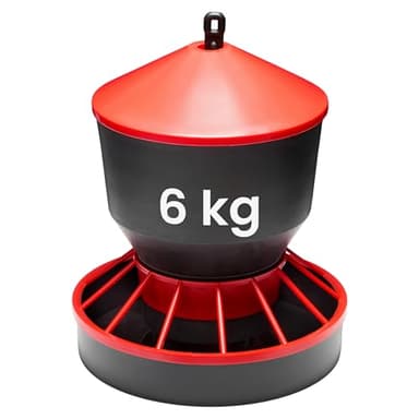 Garronda Mangeoire Poule Antinuisible 6 kg – Distributeur de Graines Volaille avec Couvercle et Poignée – Mangeoire Élevage pour Poules et Poussins – GD-0151