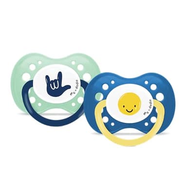 DODIE, Sucettes Anatomiques, Tétine pour bébé, +18 mois, Sans BPA*, résistante, Mathilde Cabanas, Smiley, Lot de 2