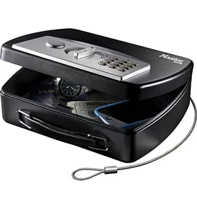 Master Lock P008EML Mini Coffre nomade à Combinaison digitale Programmable Noir