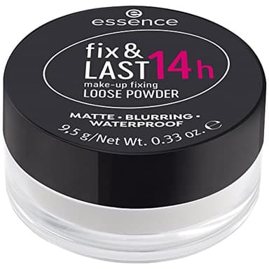 Essence Cosmetics fix et LAST 14h make-up fixing LOOSE POWDER poudre libre, longue durée, fixant, contrôle du sébum - contrôle de la brillance, mat (9.5g)