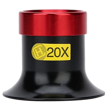 Joyzan Loupe d'horloger 20X en alliage d'aluminium - Loupe de réparation - Loupe oculaire monoculaire - Pour bijoux, diamants, montres, loisirs, pièces de monnaie, couture artisanale